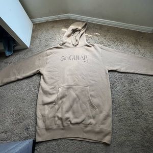 light brown/tan sabrina carpenter singular act 1 hoodie merch